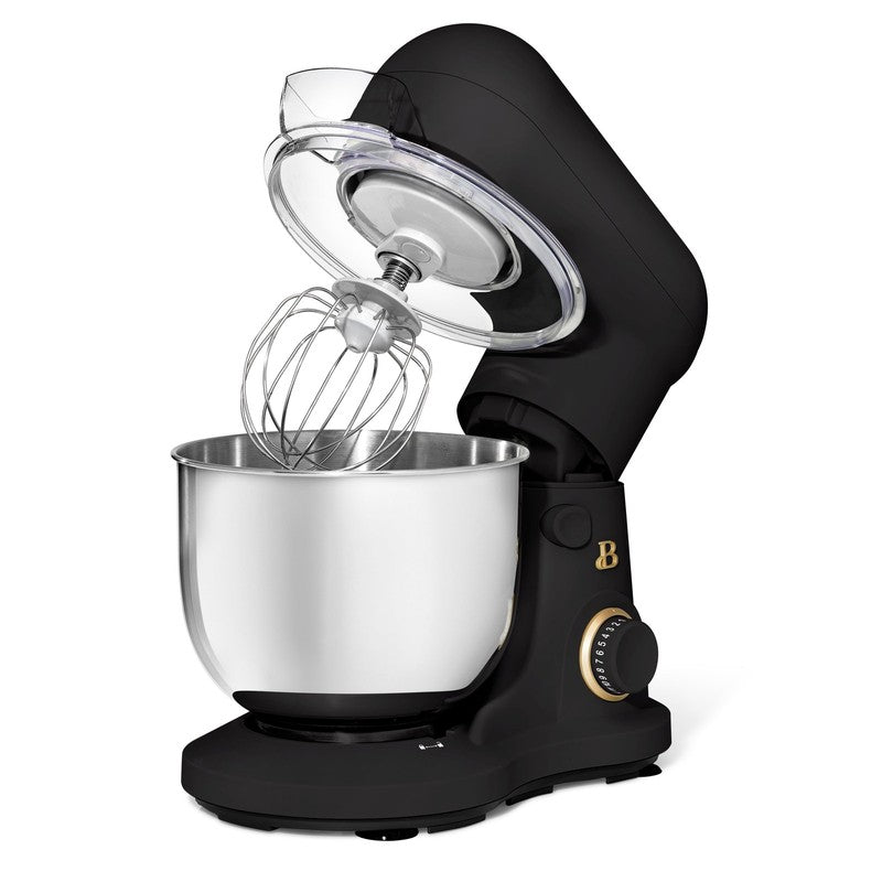 3.5 Qt Stand Mixer Black Sesame w/ Flat Beater Dough Hook & Whisk7