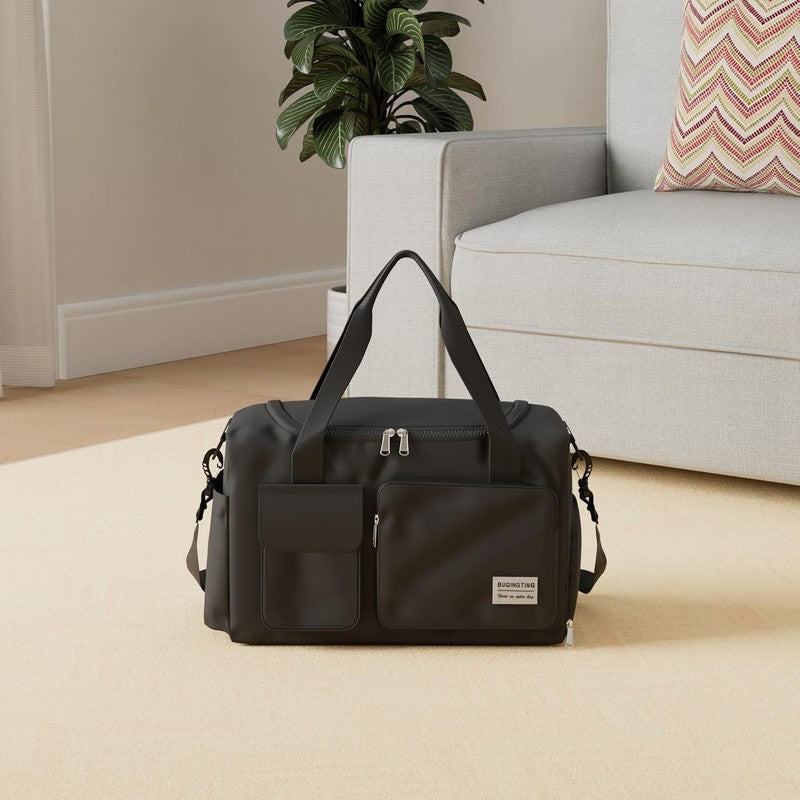 Women Gym Duffle Bag Travel Weekender Carry On w/ Shoe Compartment1
