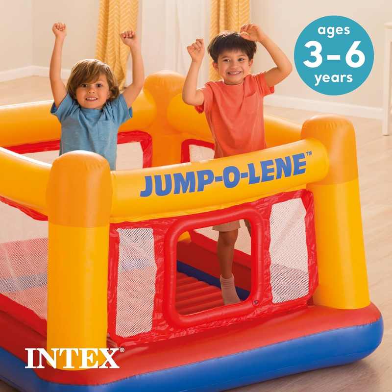 Inflatable Jump O Lene Trampoline Bounce House w/ Crawl Door Net Ages 3 63