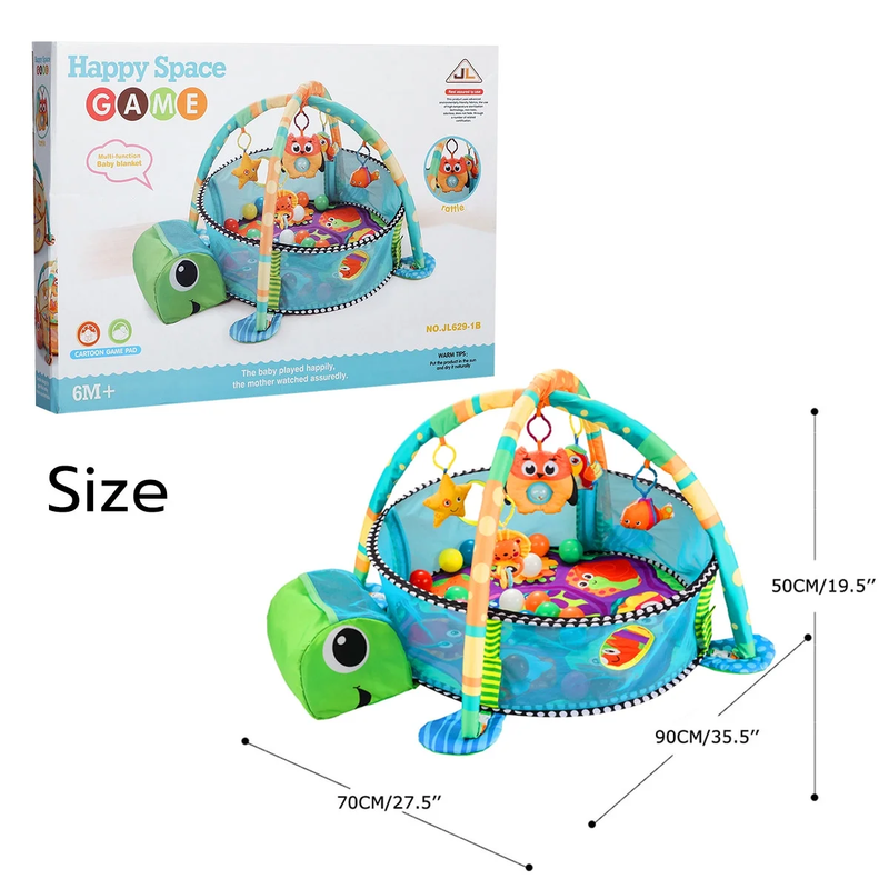 3 in 1 Baby Gym Play Mat Activity Ocean Ball Sensory Toys 0 36M5