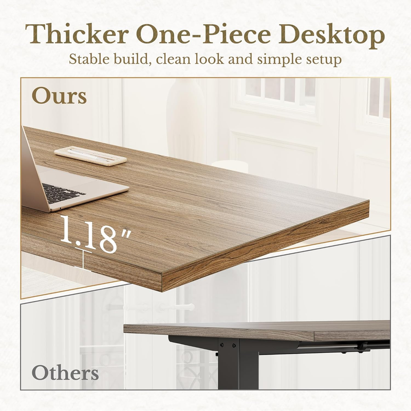 Light Oak Electric Standing Desk 48in Adjustable Height Office Desk2