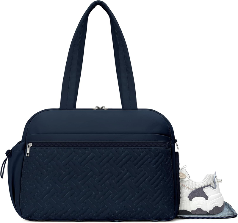 Gym Bag Women Lightweight Duffle Shoe Wet Compartment Yoga Travel Blue9