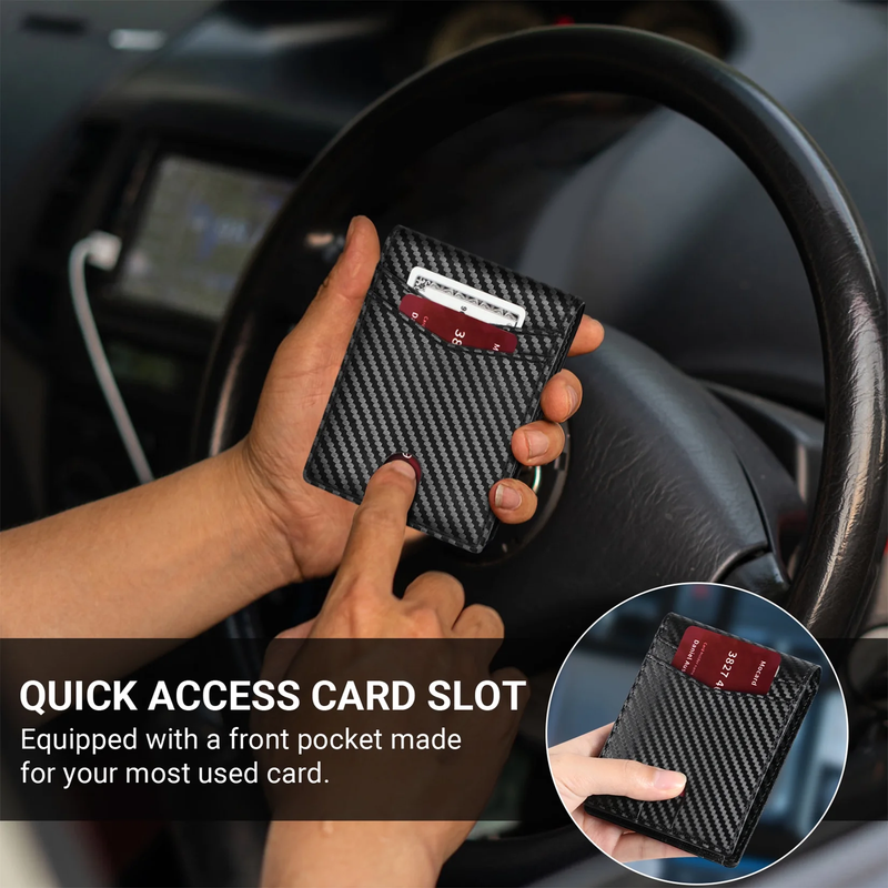Wallet for Men, Slim Leather Rfid Blocking Mens Wallet with 2 ID Windows, Bifold6