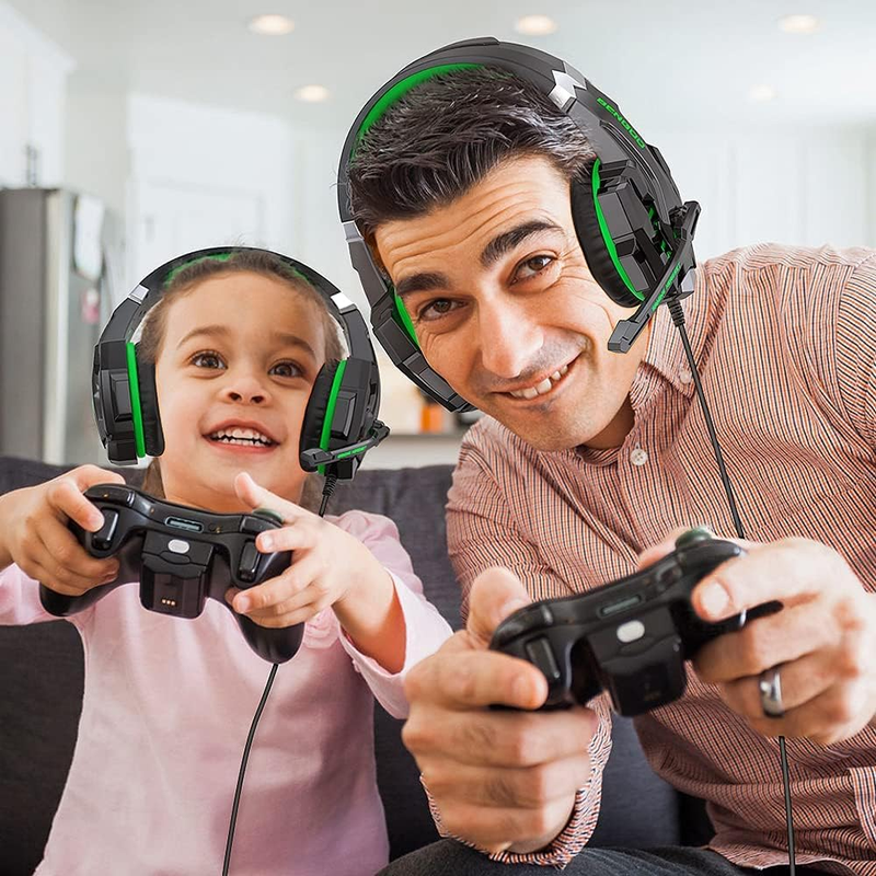 Stereo Gaming Headset for PS4 Xbox One PC Noise Cancelling Mic LED6