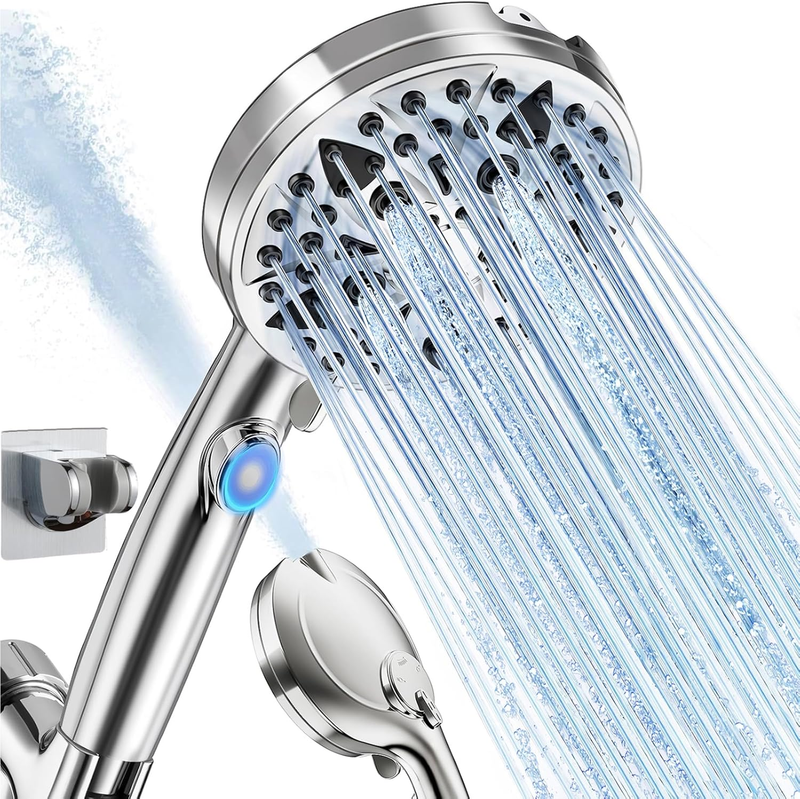 9 Mode High Pressure Handheld Shower Head w/ Hose Anti Clog & Power Wash9