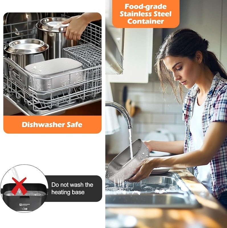 Electric Lunch Box 100W 1.8L Portable Heated Food Warmer for Adults Car & Office6