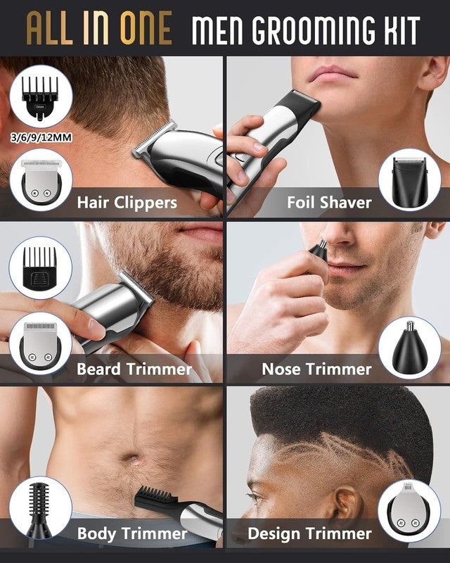 All-in-One Waterproof Beard Trimmer & Grooming Kit for Men - Perfect Gift!1