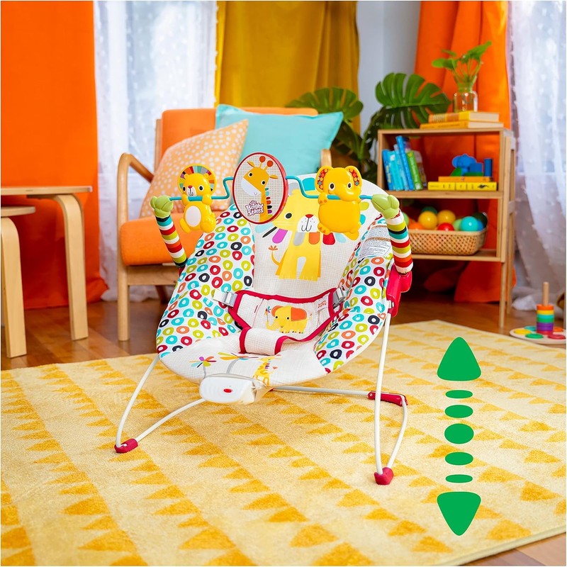 Portable Baby Bouncer Seat w/ Vibrations Toy Bar 0 6M 6 20lbs1