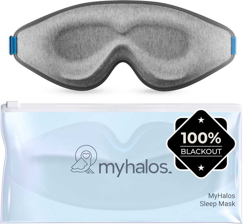 3D Blackout Sleep Mask Memory Foam Eye Mask for Side Sleepers Grey9