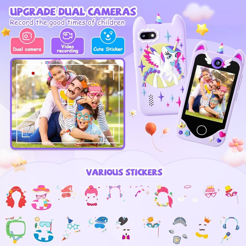 Kids Smart Phone for Girls Gifts - Toddler Christmas Birthday Gift for Age 3 4 53
