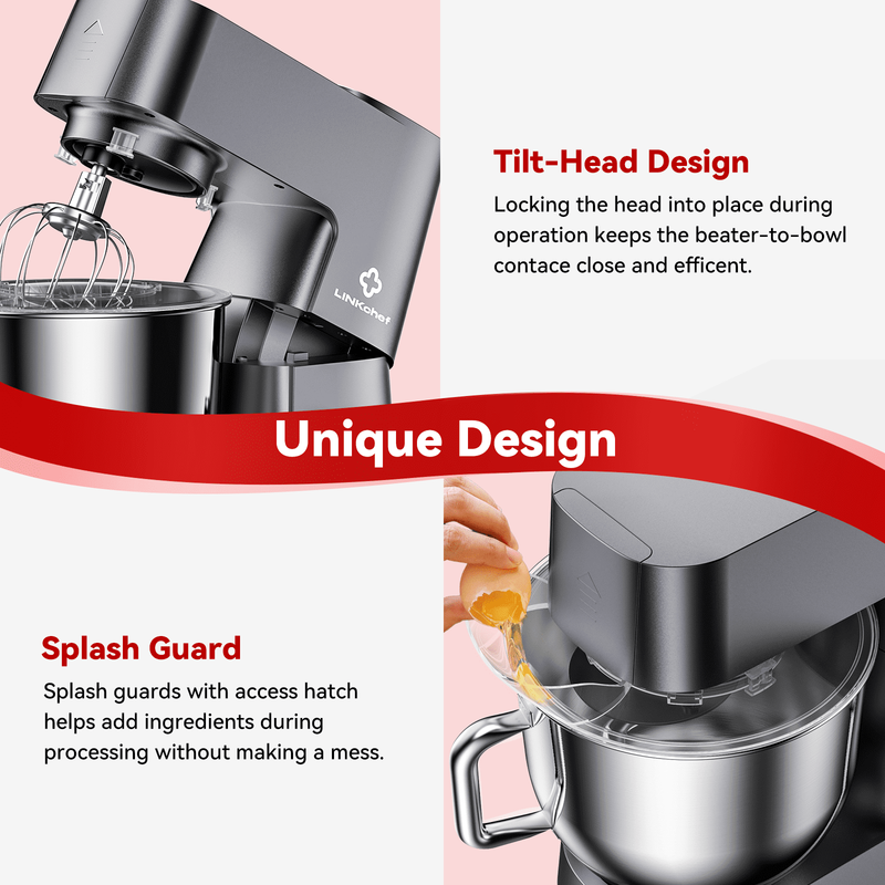 7.4QT Stand Mixer 800W 12 Speed Kitchen Electric Mixer Dough Hook Whisk Beater3