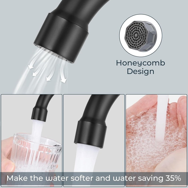 4 Inches Bathroom Faucet for 3 Hole,2-Handle Matte Black Bathroom Sink Faucets w3