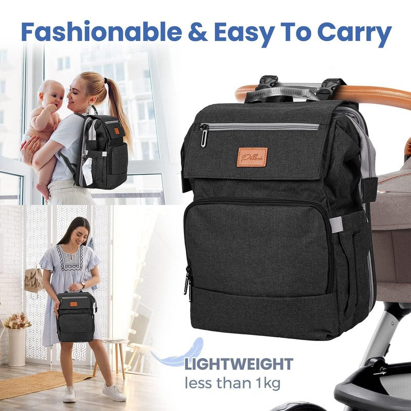 Baby Diaper Bag Backpack Large Waterproof Travel Bag w/ Changing Pad Unisex (77)5