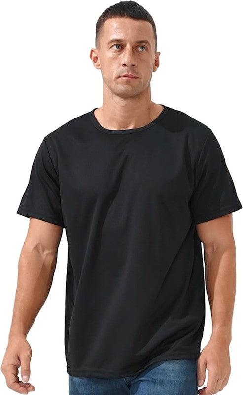 Men's Short Sleeve Crew Neck Sports T-Shirt - Comfortable & Stylish Tees1