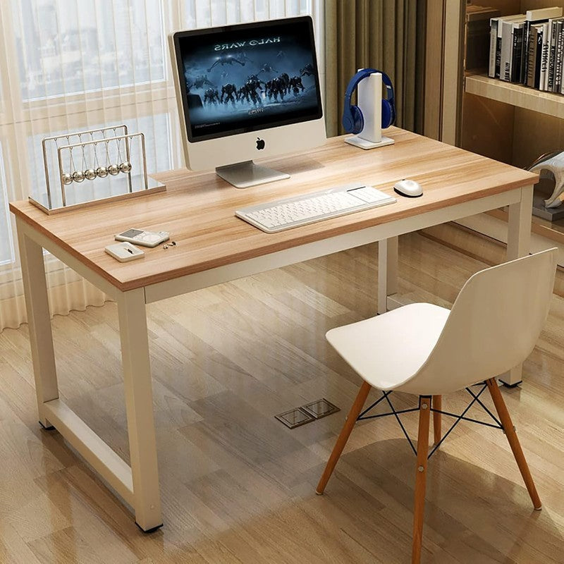 63'' Modern Computer Desk Large Office Writing Desk Home Office White Metal3