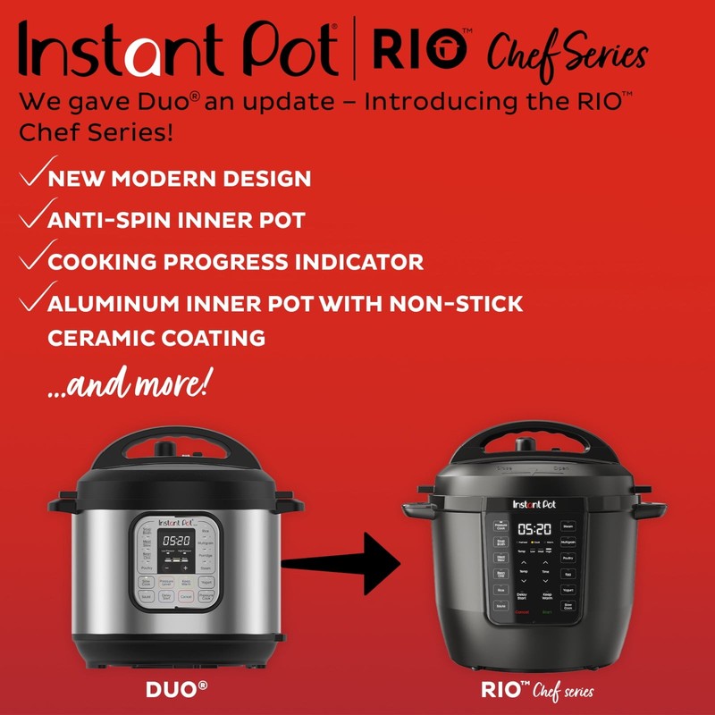 6Qt RIO Chef 7-in-1 Multi Cooker Pressure Slow Cook Black7