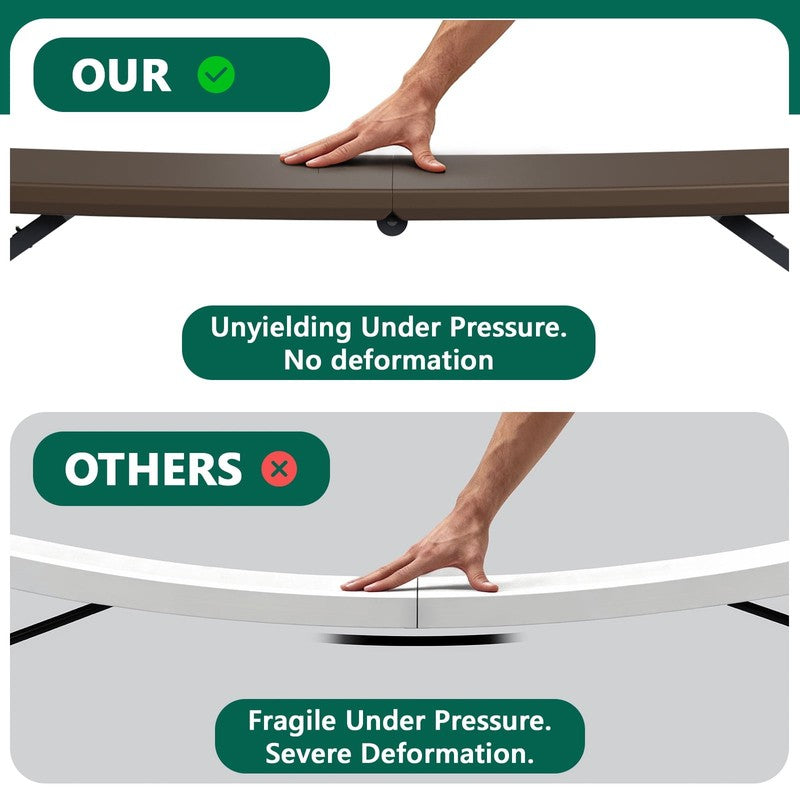 4FT Folding Table, Adjustable Height 23–29In, Heavy Duty Portable Table, Waterpr6