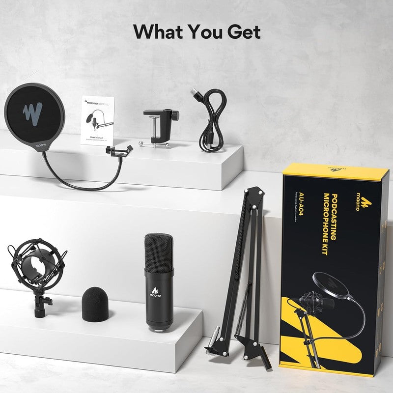 USB Microphone,  192Khz/24Bit Plug & Play PC Computer Podcast Condenser Cardioid8