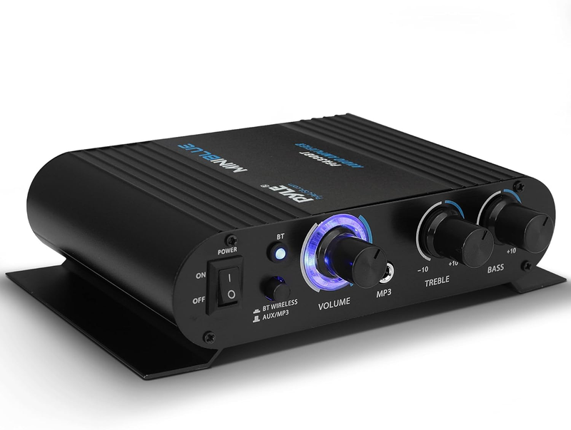 Wireless Bluetooth Home Amp 90W Dual Channel Mini Stereo RCA AUX LED PFA330BT8