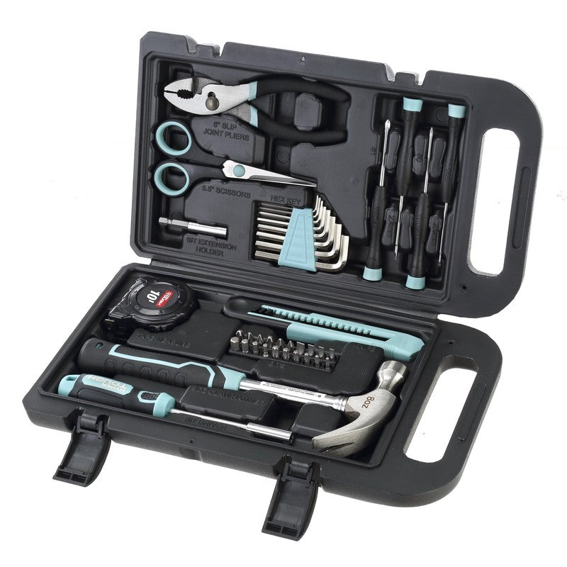 40 Piece Seafoam Household Tool Kit for Basic Repairs and DIY Projects10