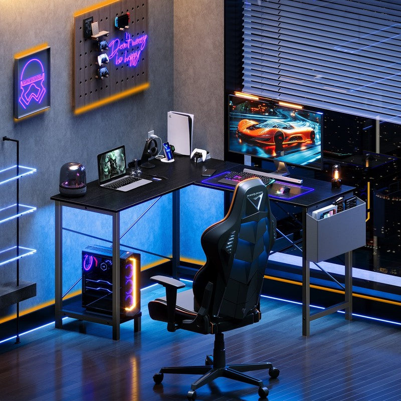 49 Inch L Shaped Desk   Computer Desk Corner Desks Gaming Desk PC Table with CPU3