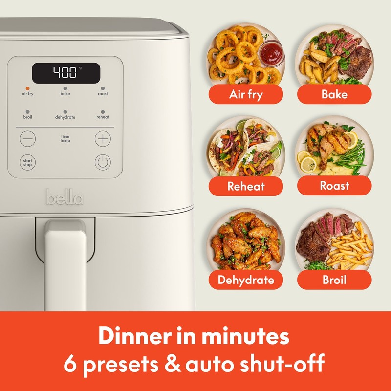4Qt Oatmilk Slim Air Fryer - Healthy Cooking Made Easy!2