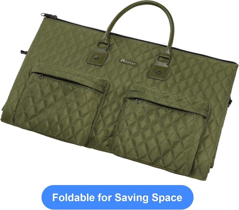 Womens 2in1 Garment Duffle Bag Green Waterproof Hanging Suit Travel Carry6