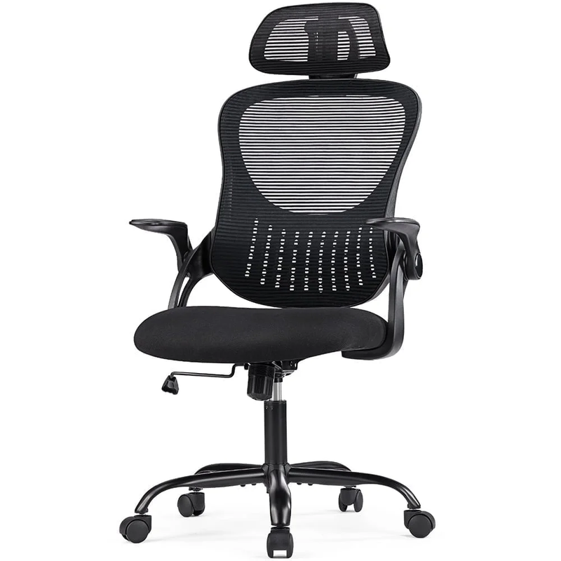 Office Desk Chair, Ergonomic High Back Mesh Chair with Headrest and Flip-Up Armr10