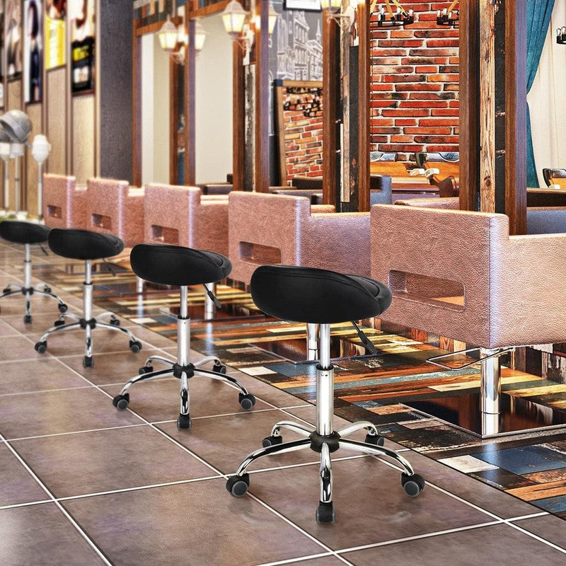 Ergonomic Height Adjustable Rolling Salon Stool with Backrest for Spa & Clinic1