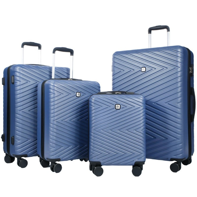 4 Piece Hardshell Luggage Set Hardside Lightweight Suitcase with TSA Lock Spinne3