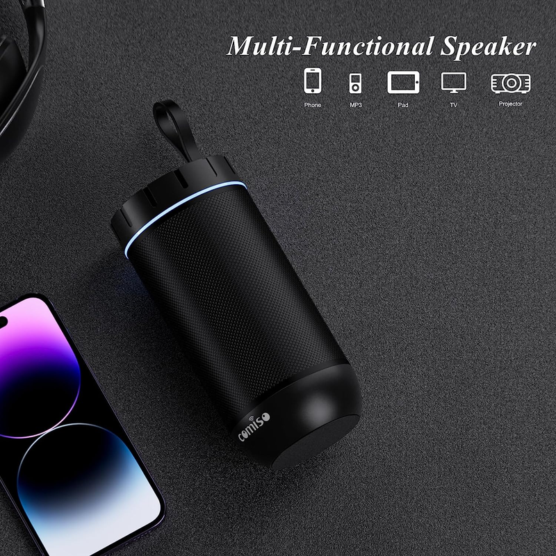 Bluetooth Speaker, IP65 Waterproof Portable Speaker with 360° HD Stereo Sound, P2