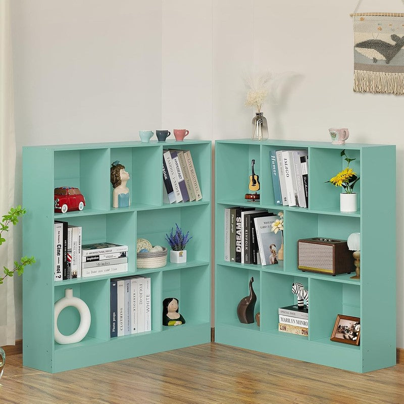 Mint-Green 8 Cube Kids Bookshelf, 3 Tier Storage Organizer for Toys & Books7