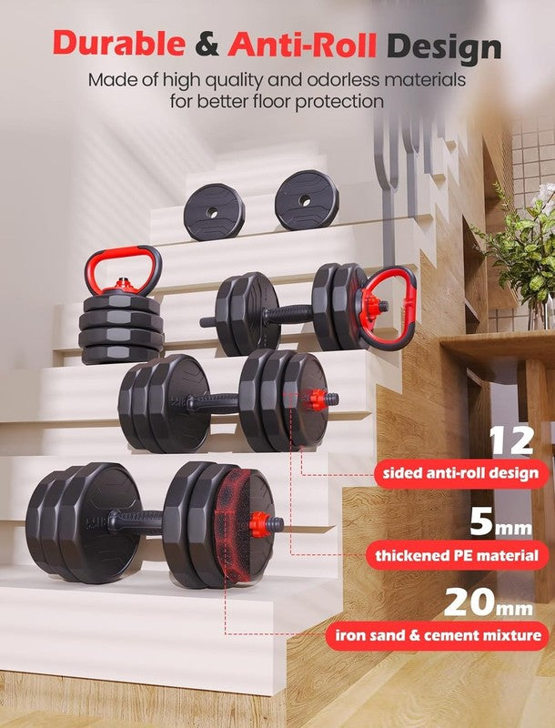 Adjustable Dumbbell Set,20/35/45/55/70/90Lbs Free Weights Set with Upgraded Nut,2
