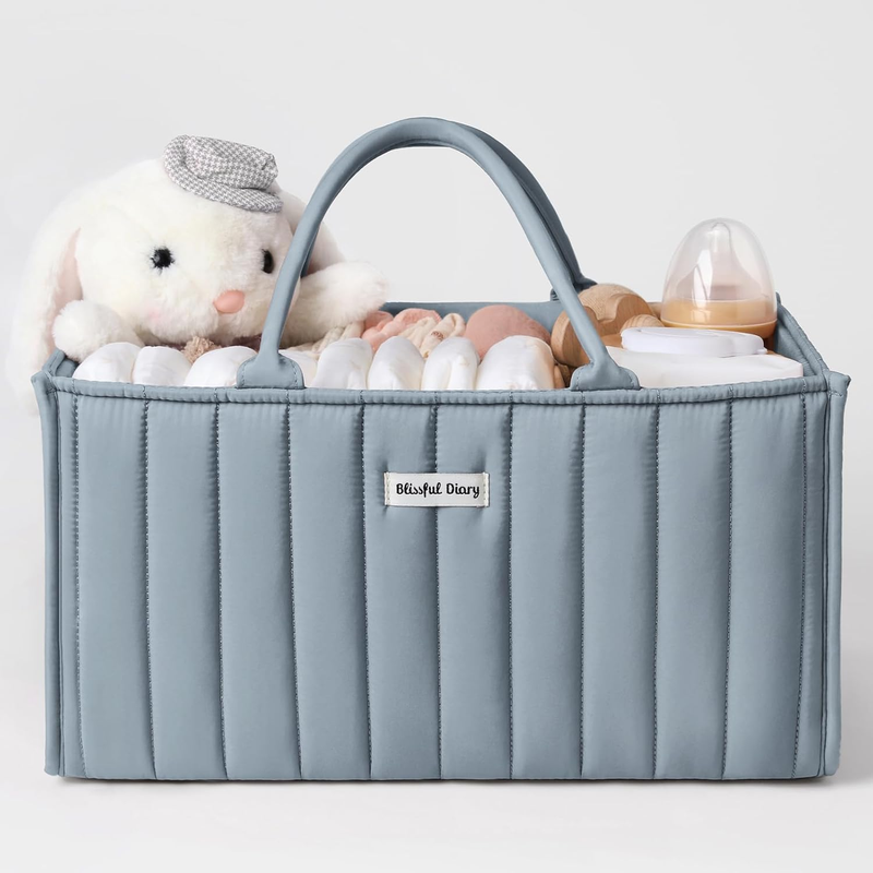 Baby Diaper Caddy Organizer Storage Basket Newborn Essentials Blue9