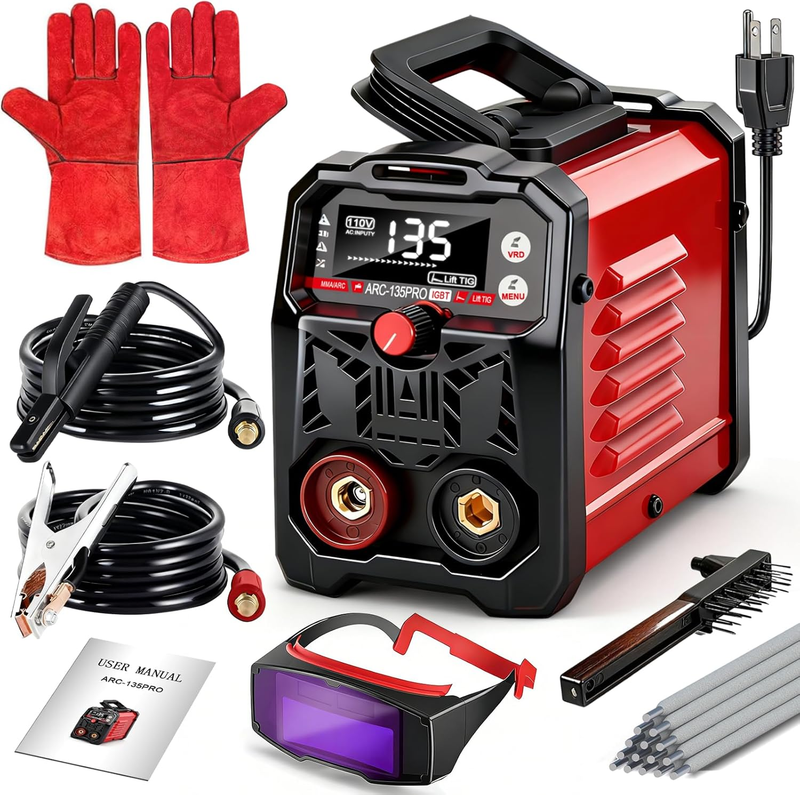 110V Portable Welding Machine, 2 in 1 Stick Welder/Lift Tig Welder Machine, 20 10
