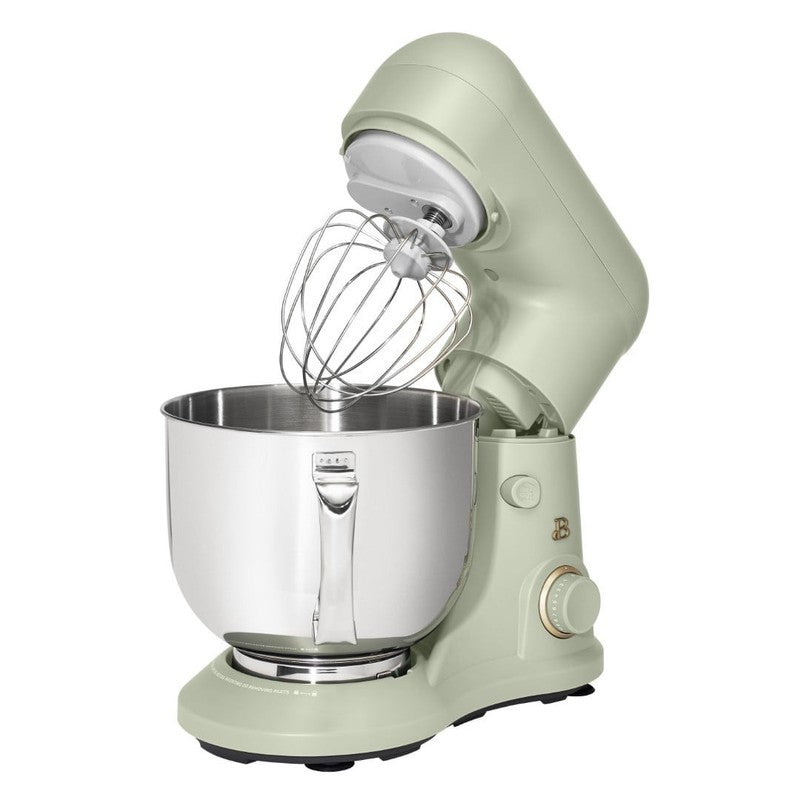 Beautiful 5.3 QT Stand Mixer w/ Flat Beater, Dough Hook by Drew Barrymore Sage11