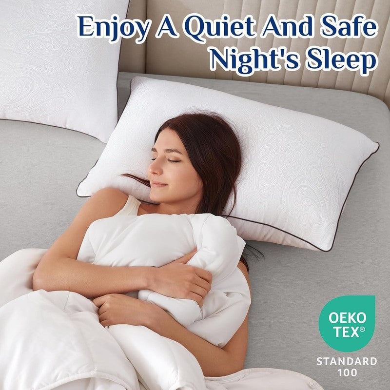 Bed Pillows Standard Size Set of 4, Cooling, Supportive, Down Alternative3