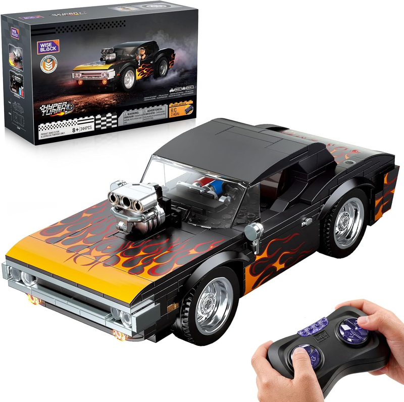 Wise Block STEM Building Toys, 344 Pcs Remote Control Race Car Building Set for 0