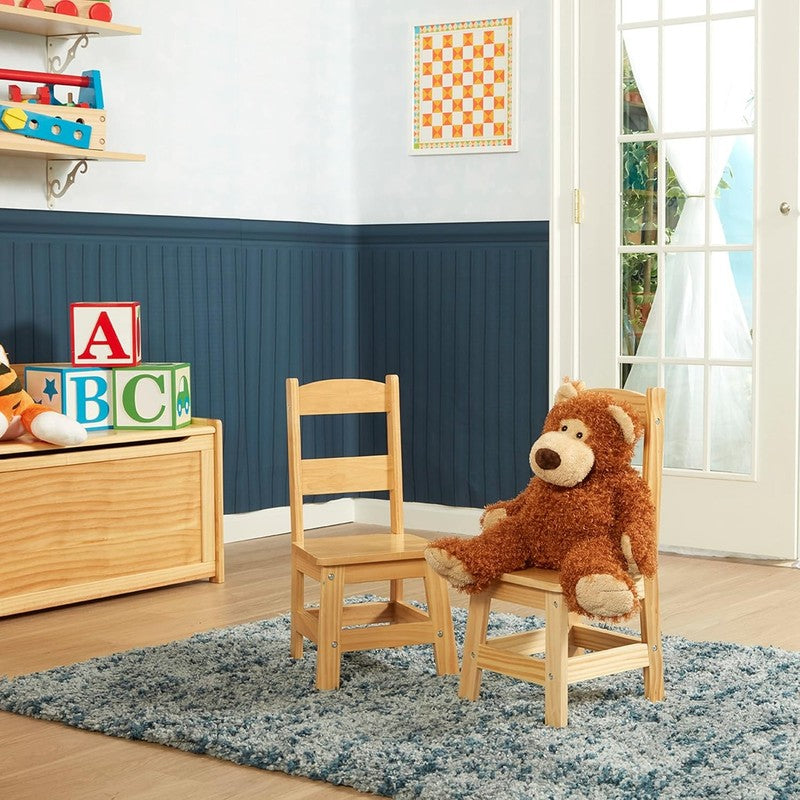 Wooden Chairs, Set of 2   Blonde Furniture for Playroom8