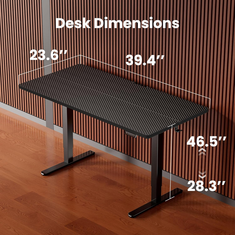 40x24 Sit Stand Desk Electric Height Adjustable Office Desk Black2