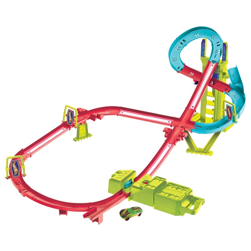 Track Set, Neon Speeders Skyscraper Speed Circuit with 1  Car5
