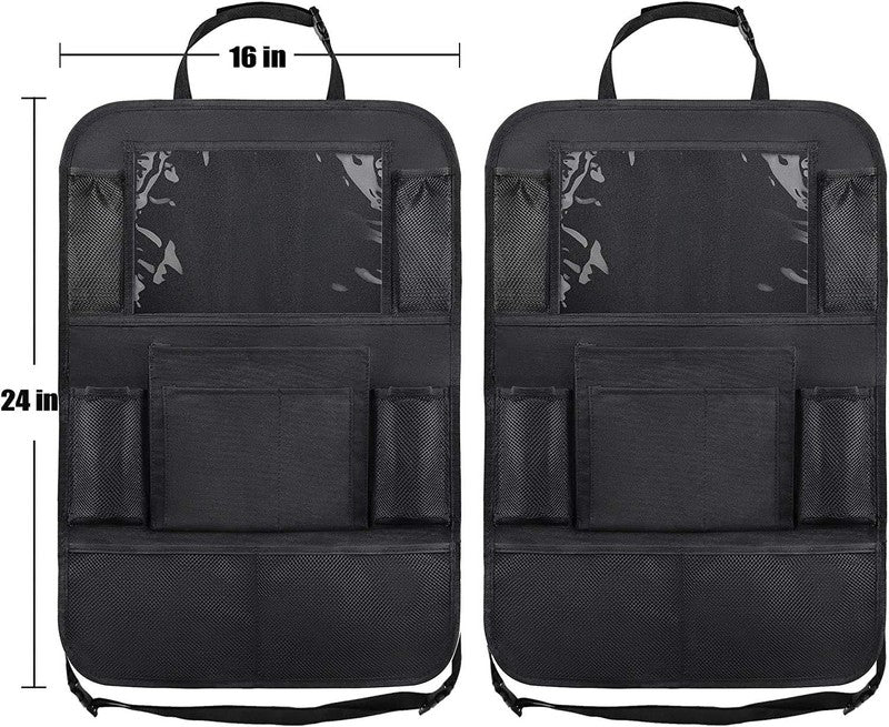 Car Backseat Organizer with 10" Table Holder, 9 Storage Pockets Seat Back Protec4