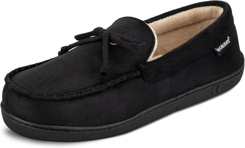 Men’s Microsuede Moccasin Slippers Memory Foam Indoor Outdoor Slip On0