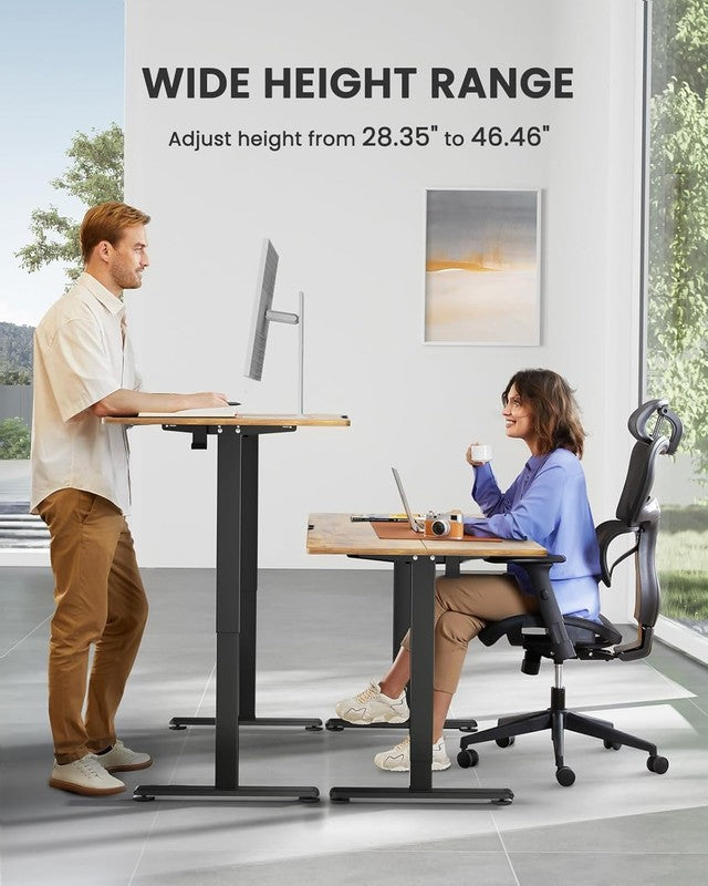 Vintage Brown Height Adjustable Electric Standing Desk - 48"x24"5