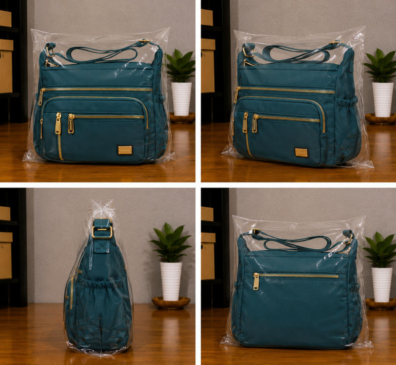 Women's Waterproof Crossbody Messenger Multi Pocket Handbag0