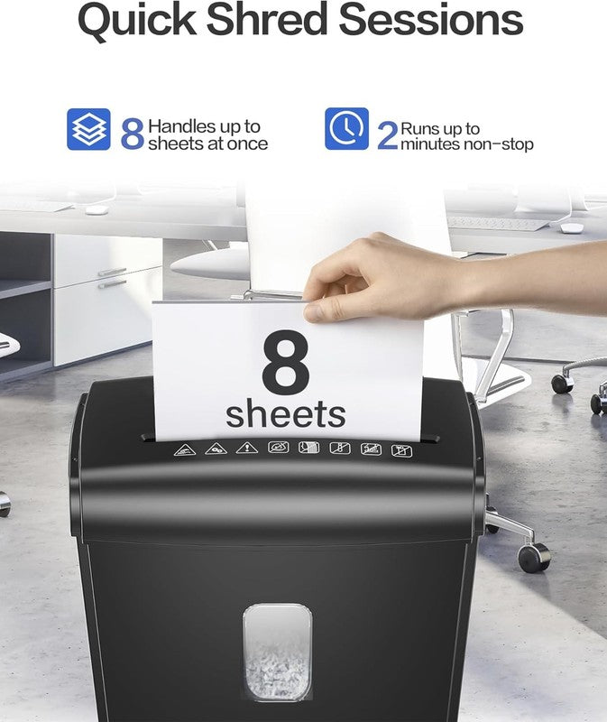8 Sheet Micro Cut Paper Shredder P 4 High Security 4Gal Home Small Office1
