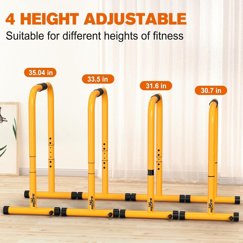 Dip Station Heavy Duty Dip Stands Parallette Push Up Fitness Workout Bar5
