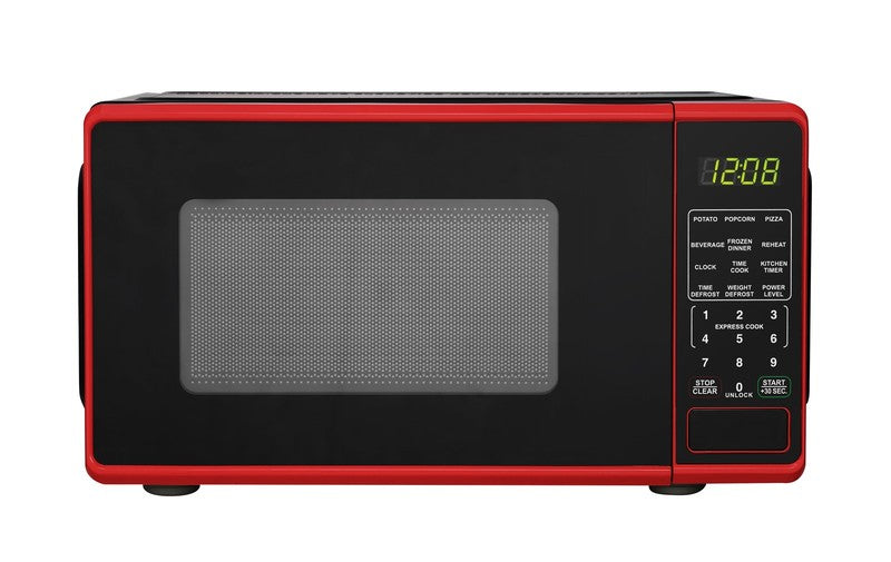 0.7 Cu Ft Countertop Microwave Oven, 700 Watts, Red0