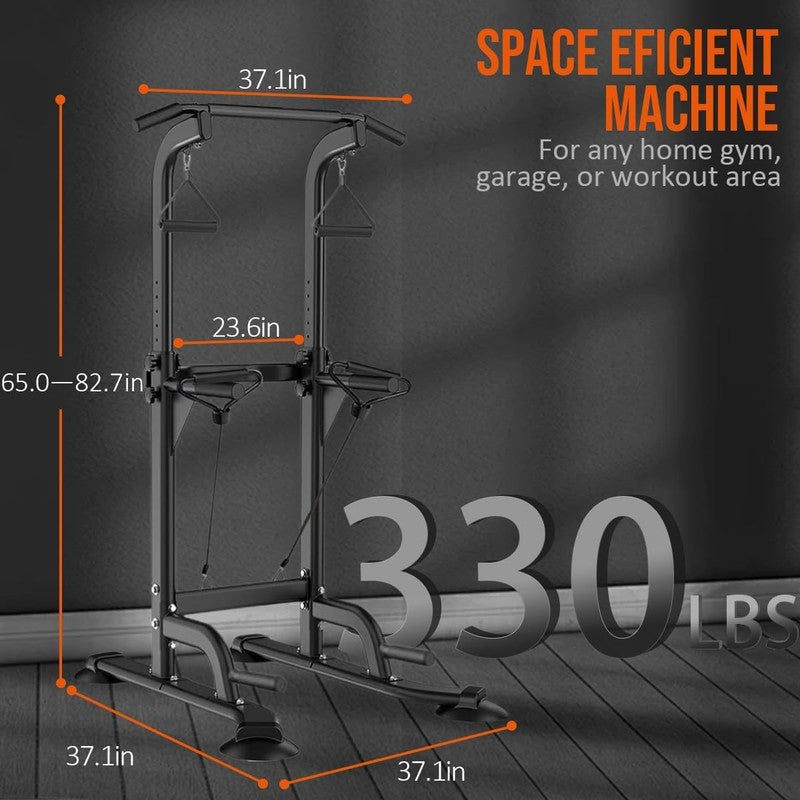 Power Tower Pull up & Dip Station, Adjustable Home Strength Training Rack1