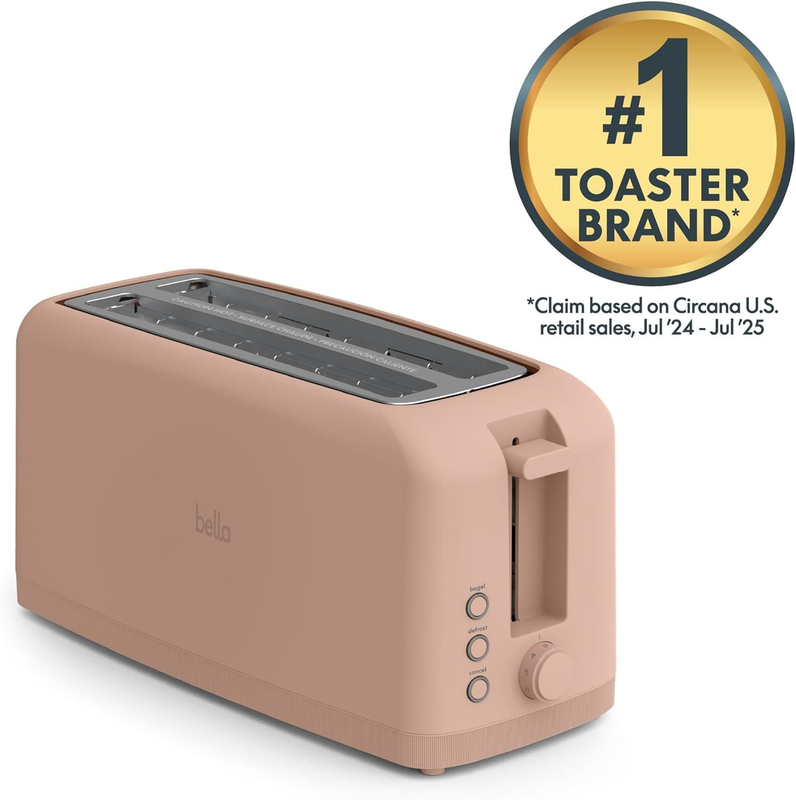 4 Slice Slim Toaster Long Slot 6 Shade Settings 900W Blossom3
